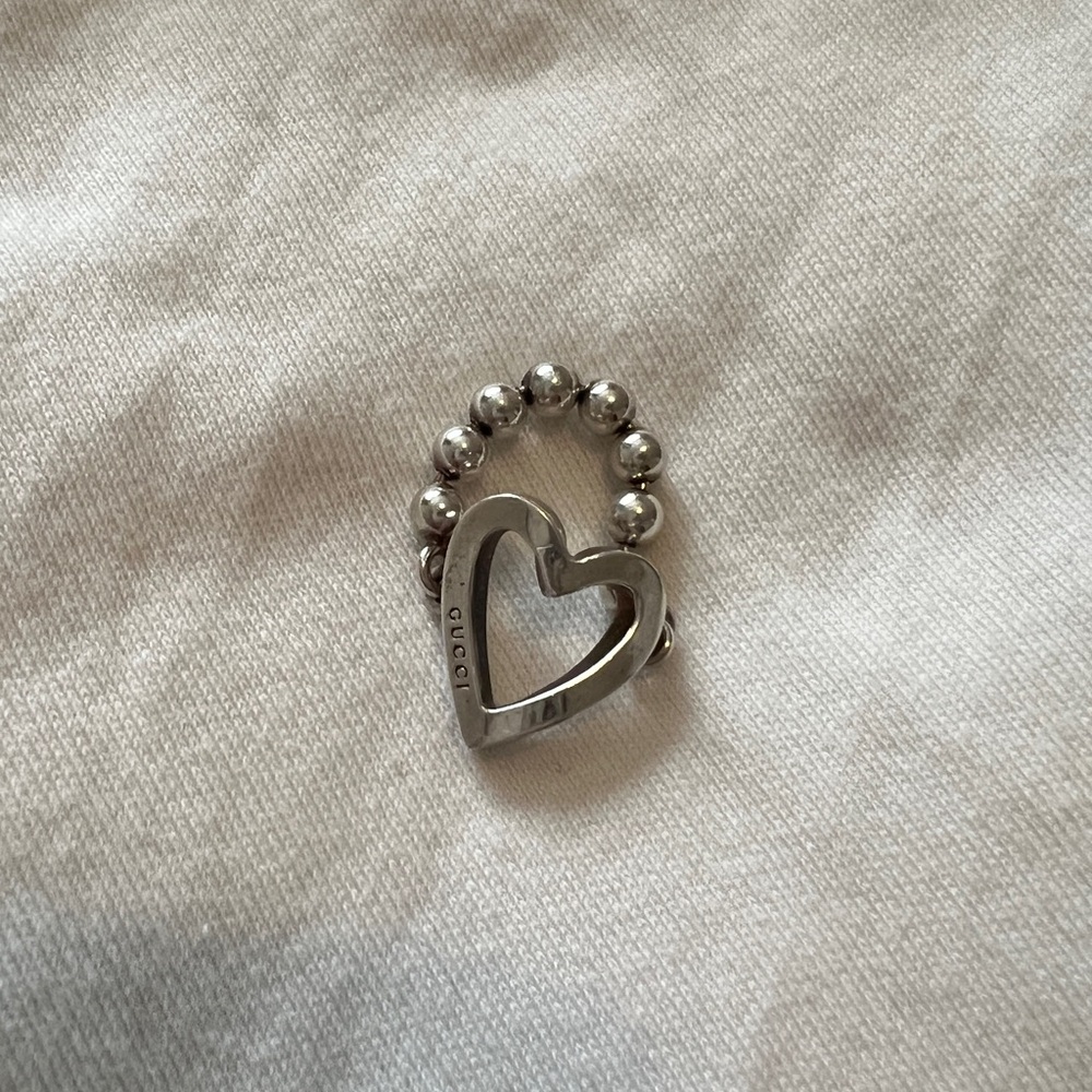 Gucci Silver Ball Chain Ring
